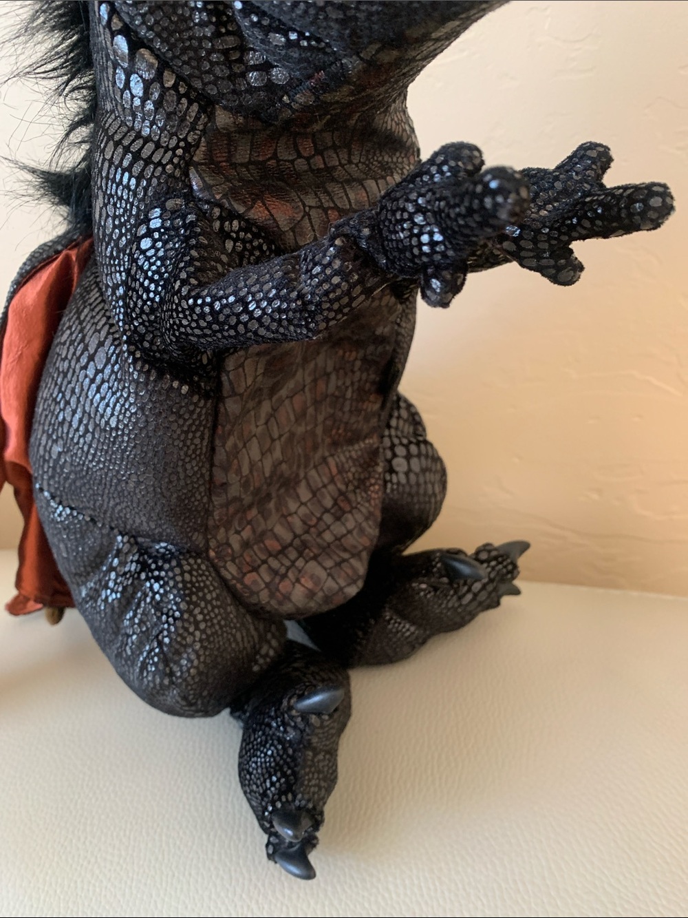Folkmanis Black Dragon Hand Puppet 18” Pretend Play Fantasy Stuffed - Picture 3 of 10